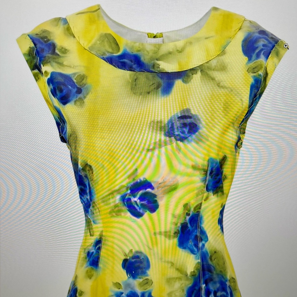 Marni Sz 36 Yellow and Blue Floral Blouse